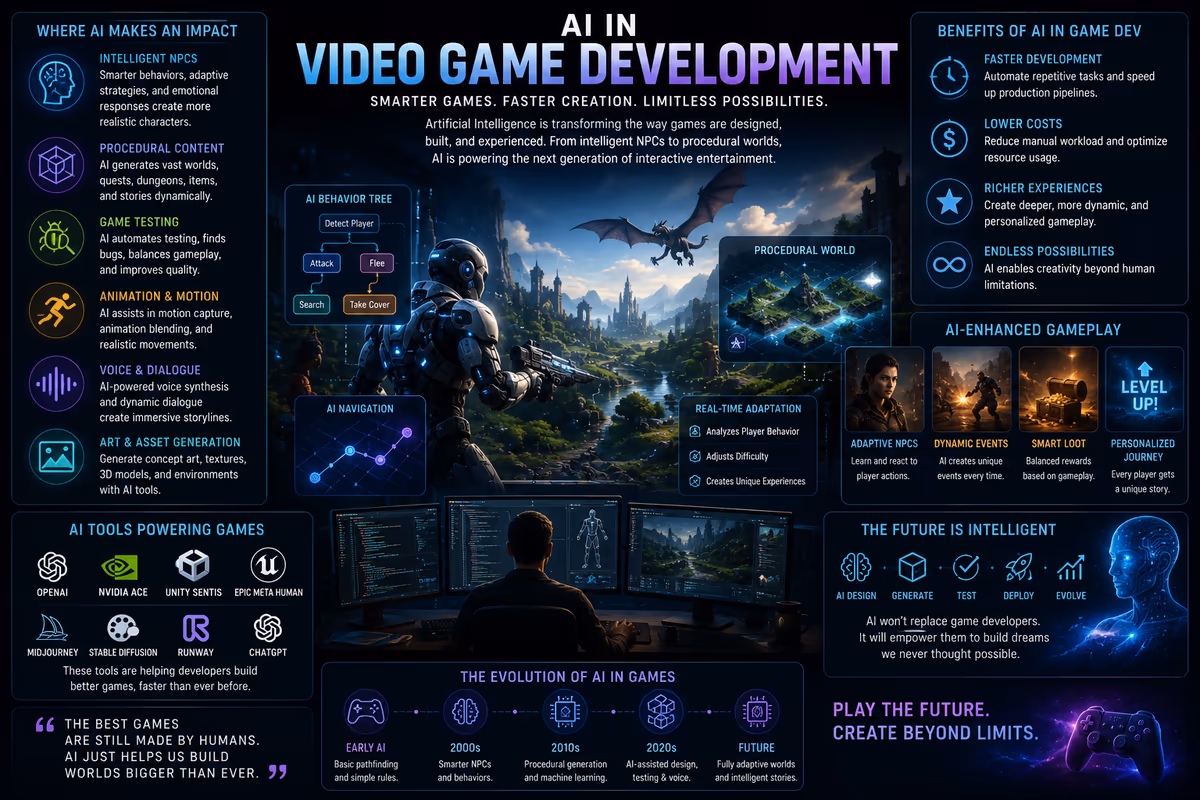 AI in Video Game Development: How Artificial Intelligence Is Changing Game Creation